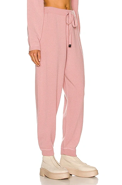 Shop Moncler Cashmere Jogger In Pink