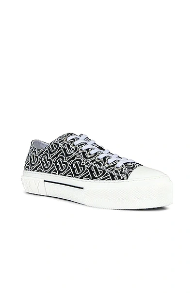 Shop Burberry Jack Sneaker In Black & White