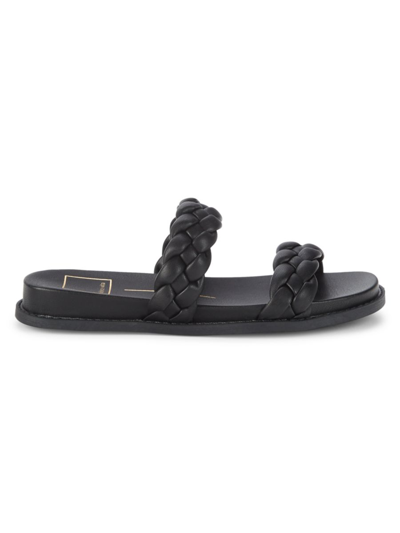 Shop Dolce Vita Women's Gabbie Braided Double Strap Sandals In Black Steel