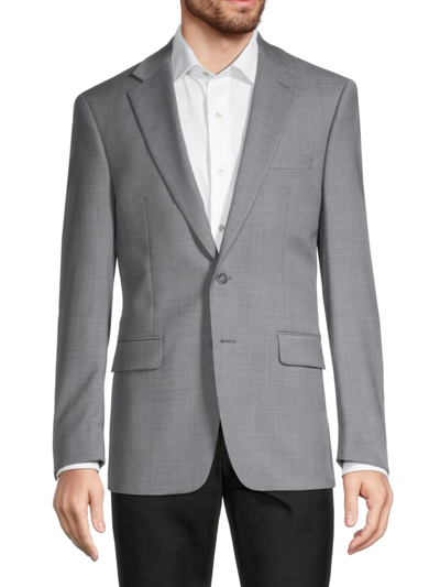Shop Calvin Klein Men's Slim-fit Wool Blend Sportcoat In Medium Grey
