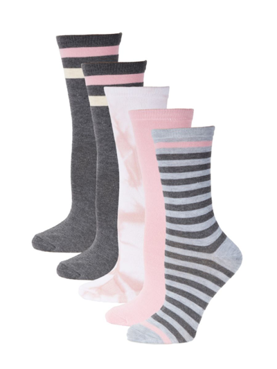 Shop Sanctuary Women's 6-pack Printed Crew Socks In Tie Dye