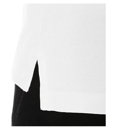 Shop Burberry Cotton-piqué Polo Shirt In White