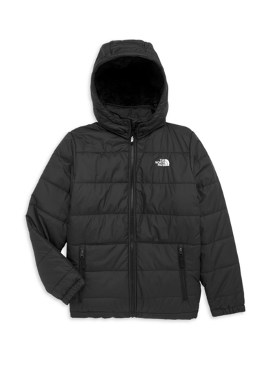 Shop The North Face Little Boy's & Boy's Reversible Chimbo Hooded Jacket In Black