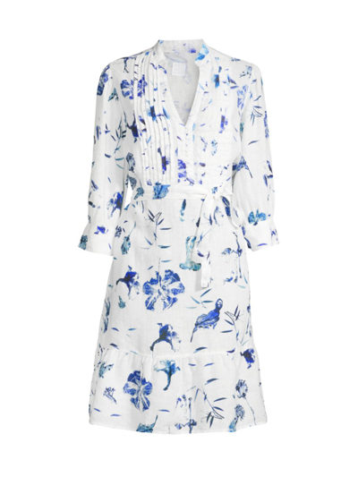 120% Lino Floral Linen Dress | ModeSens