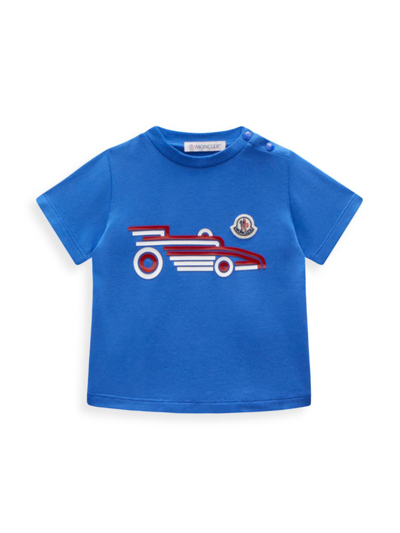 Shop Moncler Baby's & Little Boy's Racecar Graphic T-shirt In Royal