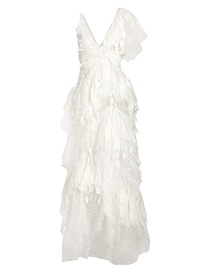 Shop Zimmermann Women's Rhythmic Fluted Gown In Ivory