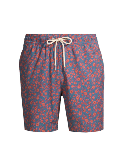 Shop Fair Harbor Men's Bayberry Floral 8" Swim Shorts In Red