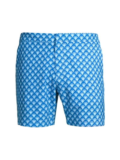 Shop Fair Harbor Men's Art Deco 6'' Swim Short In Blue