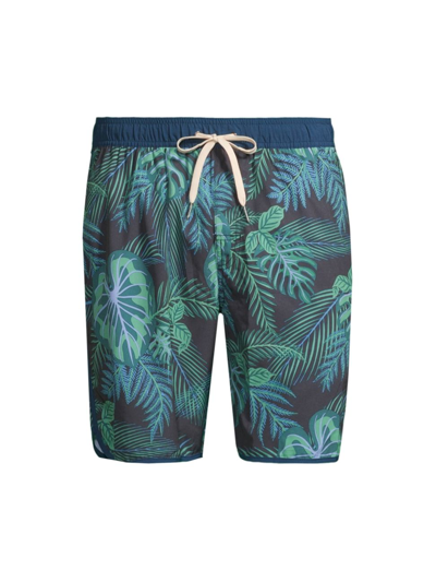 Shop Fair Harbor Men's 8" Evergreen Anchor Swim Shorts In Navy Evergreen