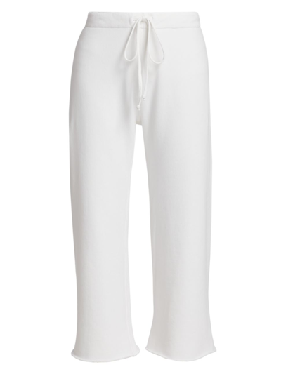 Shop Nili Lotan Women's Kiki Ankle Crop Sweatpants In Vintage White