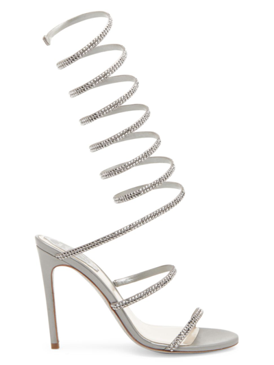 Shop René Caovilla Women's Supercleo Embellished Wrap Sandals In Grey