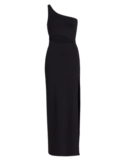 Shop Susana Monaco Women's One-shoulder Maxi Dress In Black