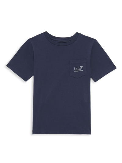 Shop Vineyard Vines Toddler's, Little Boy's & Boys Vintage Whale Pocket Tee In Blue Blazer