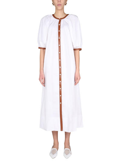 Shop Staud "vincent" Dress In White
