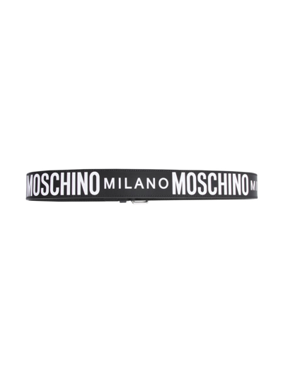 Shop Moschino Belt With Logo In Black