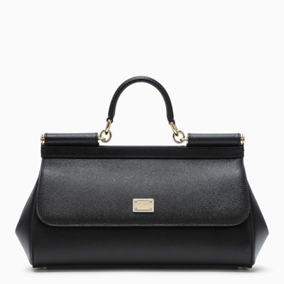 Shop Dolce & Gabbana Black Sicily Medium Handbag
