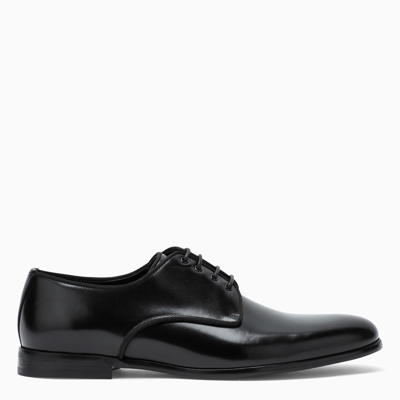 Shop Dolce & Gabbana Derby Shoes In Black Leather