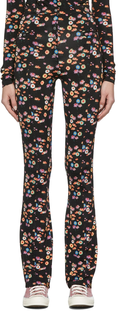 Rabanne Ssense Exclusive Black & Multicolor Capsule Pressions Draped Trousers In V127 Black Multi