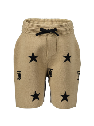 Shop Burberry Kids Shorts For Boys In Brown
