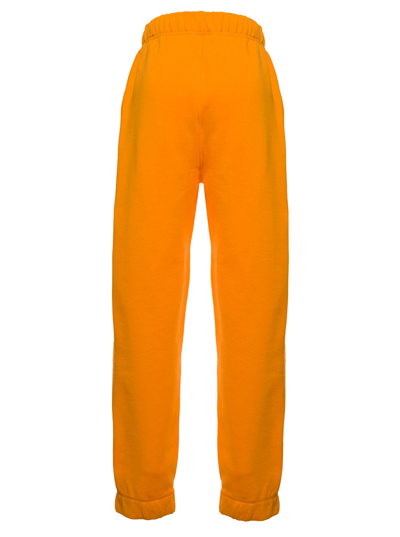 Shop Ganni Isoli Software  Orange Jersey Jogger  With Logo