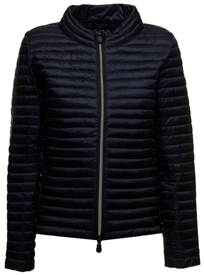 Shop Save The Duck Alice Quilted  Black Nylon Down Jacket