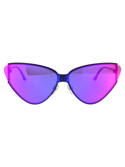 Shop Balenciaga Sunglasses In 003 Black Black Violet