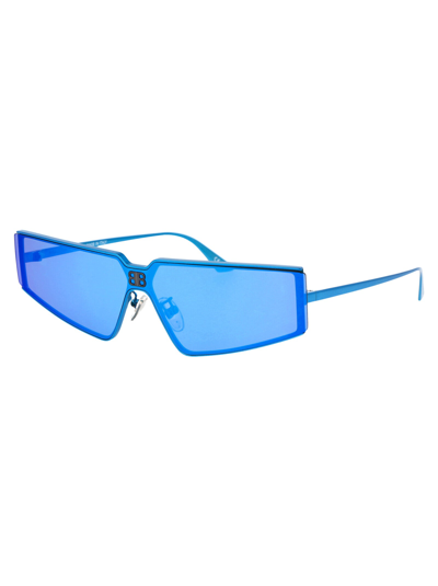 Shop Balenciaga Sunglasses In 003 Light Blue Light Blue Blue