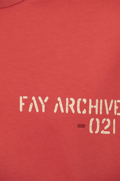 Shop Fay Archive T-shirt In Lobster