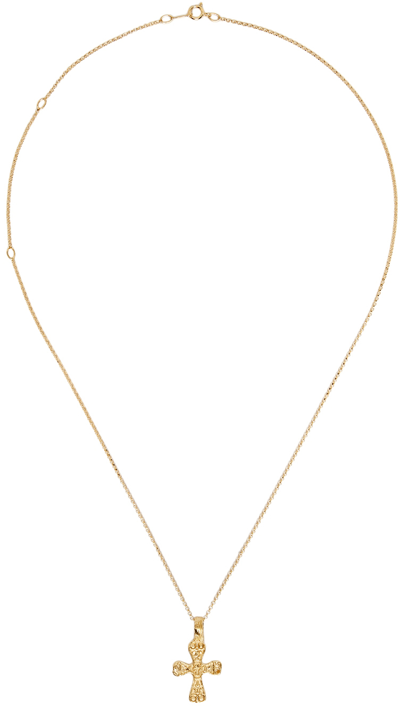 Shop Alighieri Gold 'the Dagger Of The Night' Necklace In 24 Gold