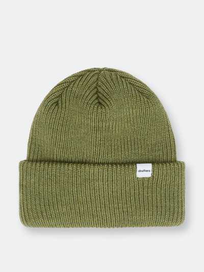 Shop Druthers Merino Wool 1x1 Rib Knit Beanie In Green