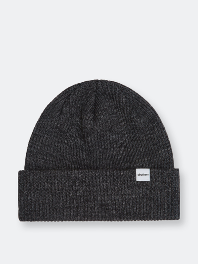 Shop Druthers Recycled Cotton Ribbed Knit Beanie In Grey