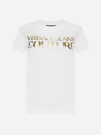 Shop Versace Jeans Couture Logo Cotton T-shirt