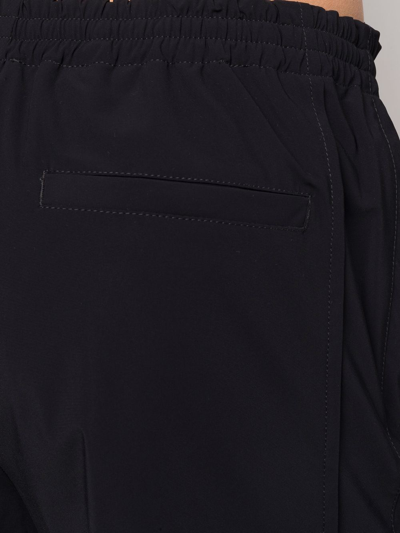Shop Z Zegna Cuffed Techno Shorts In Black