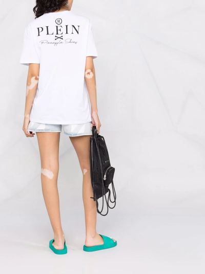 Shop Philipp Plein Pineapple Skies T-shirt In White