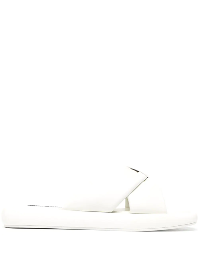 Shop Senso Bubbles Leather Sandals In White