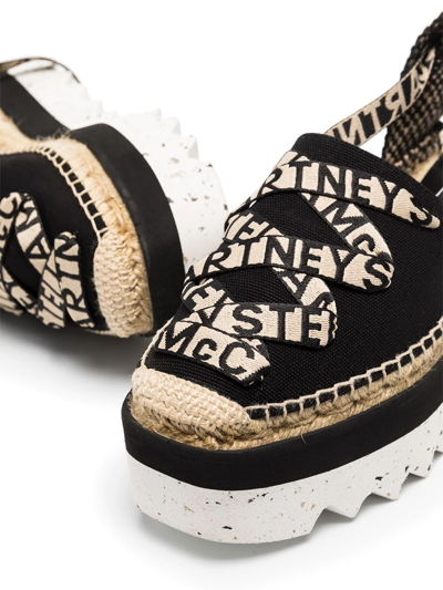 Stella Mccartney Stella Mc Cartney Gaia Wedge Espadrillas In Black