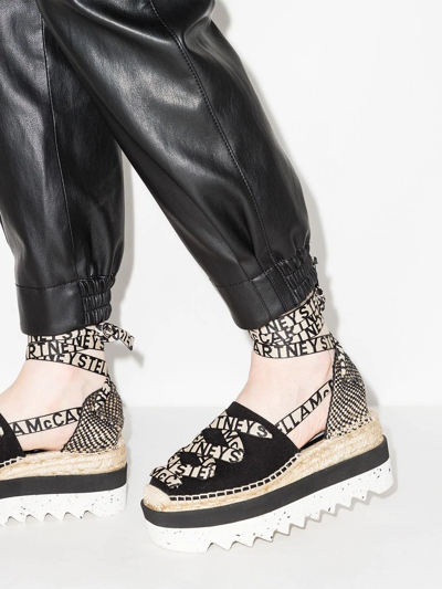 Stella Mccartney Stella Mc Cartney Gaia Wedge Espadrillas In Black