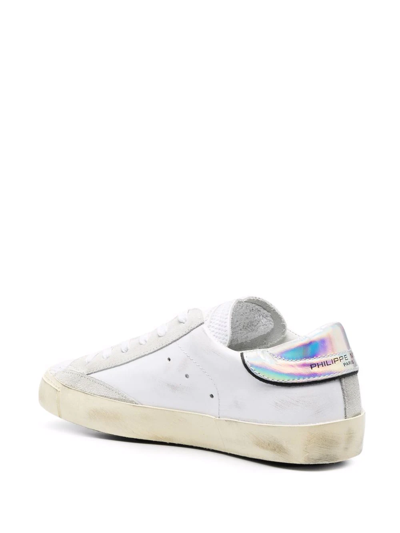 Shop Philippe Model Paris Prsx Broderie Sneakers In White