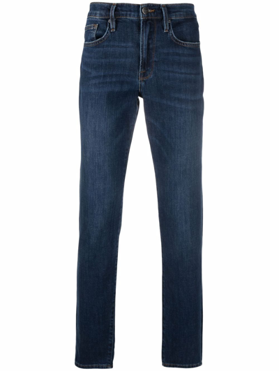 Shop Frame Athletic Slim-fit Jeans In Blue
