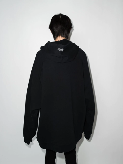 Raf Simons Black Smiley Edition 50th Anniversary Print Hoodie In Black