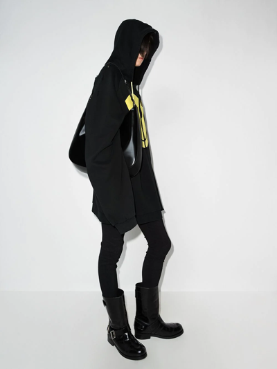 Raf Simons Black Smiley Edition 50th Anniversary Print Hoodie In Black