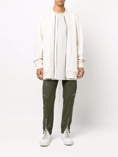 Shop Rick Owens Cotton Bomber Jacket In Neutrals