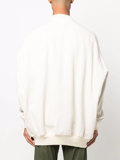 Shop Rick Owens Cotton Bomber Jacket In Neutrals