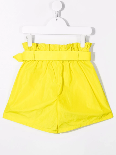 Msgm Yellow Teen Girl Bermuda Shorts In Yellow