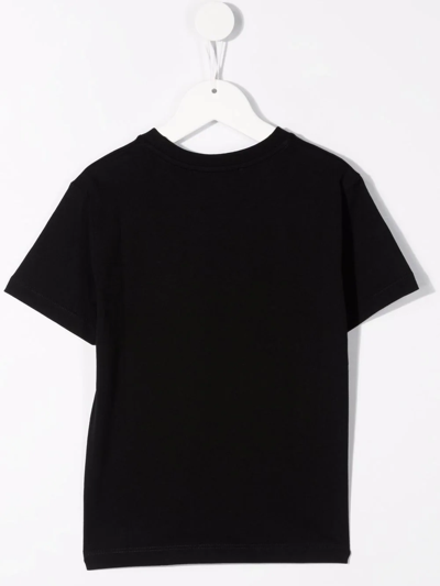 Shop Neil Barrett Palm-print Short-sleeve T-shirt In Black