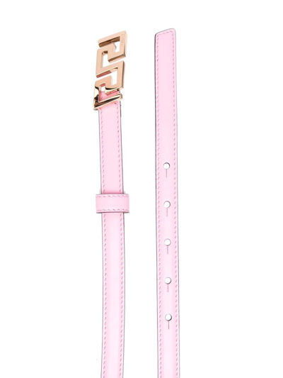 Shop Versace Greca-buckle Belt In Pink