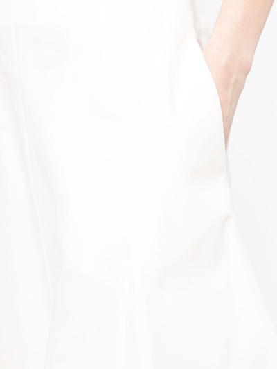 Shop Jil Sander High-rise Cotton A-line Skirt In White