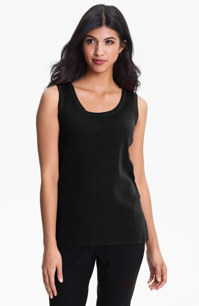 Shop Misook Scoop Neck Tank In Black