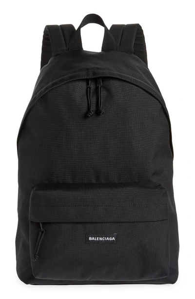 Shop Balenciaga Explorer Backpack In Black