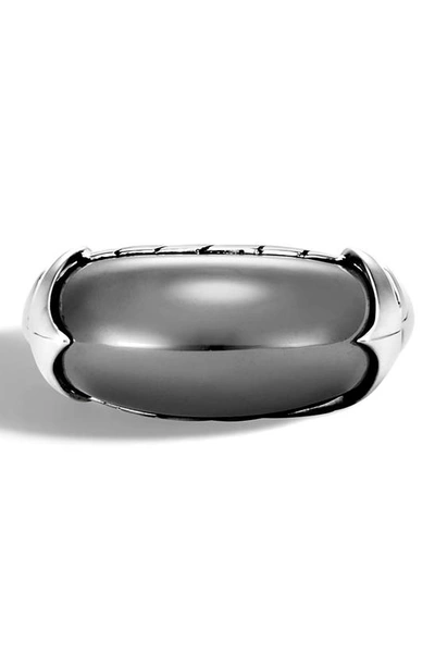 Shop John Hardy Legends Naga Hematite Ring In Silver/ Hematite